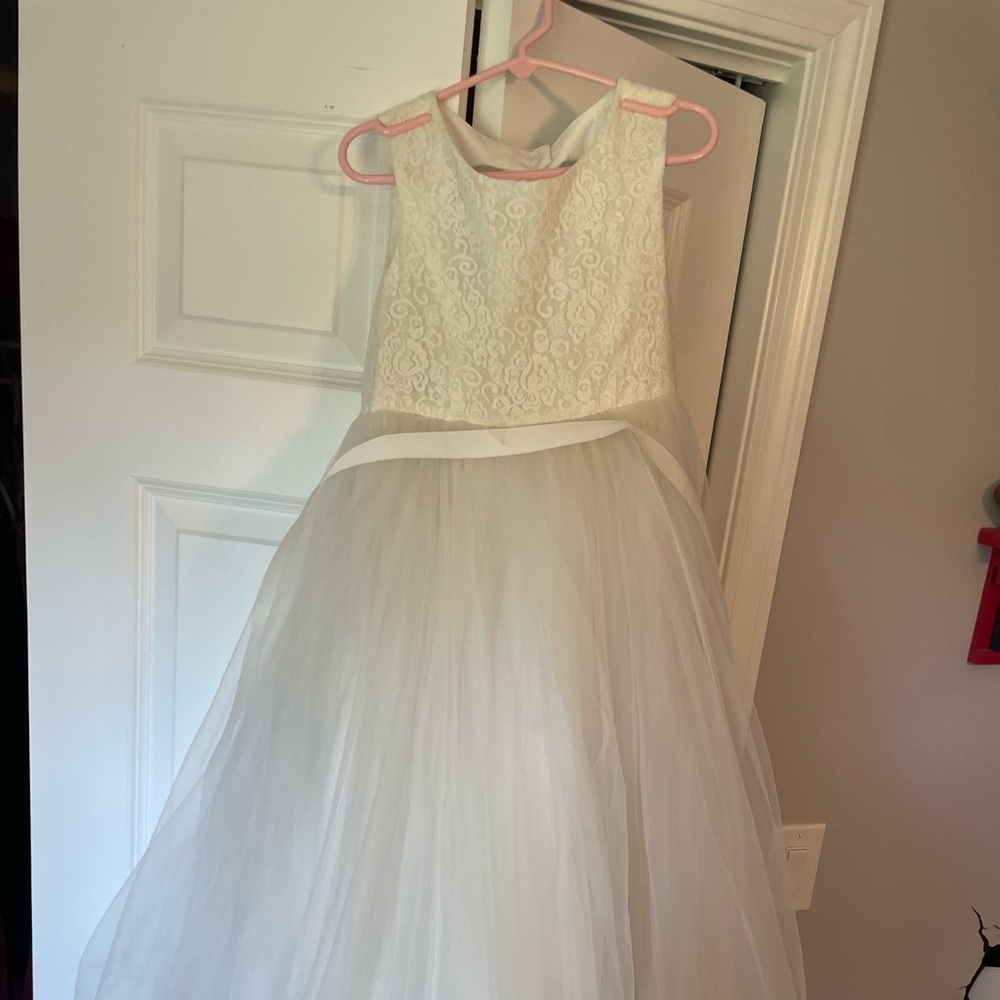 White David’s Bridal Flower Girl Dress
